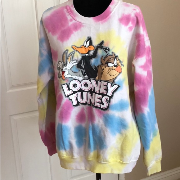 looney tunes tie dye sweatshirt